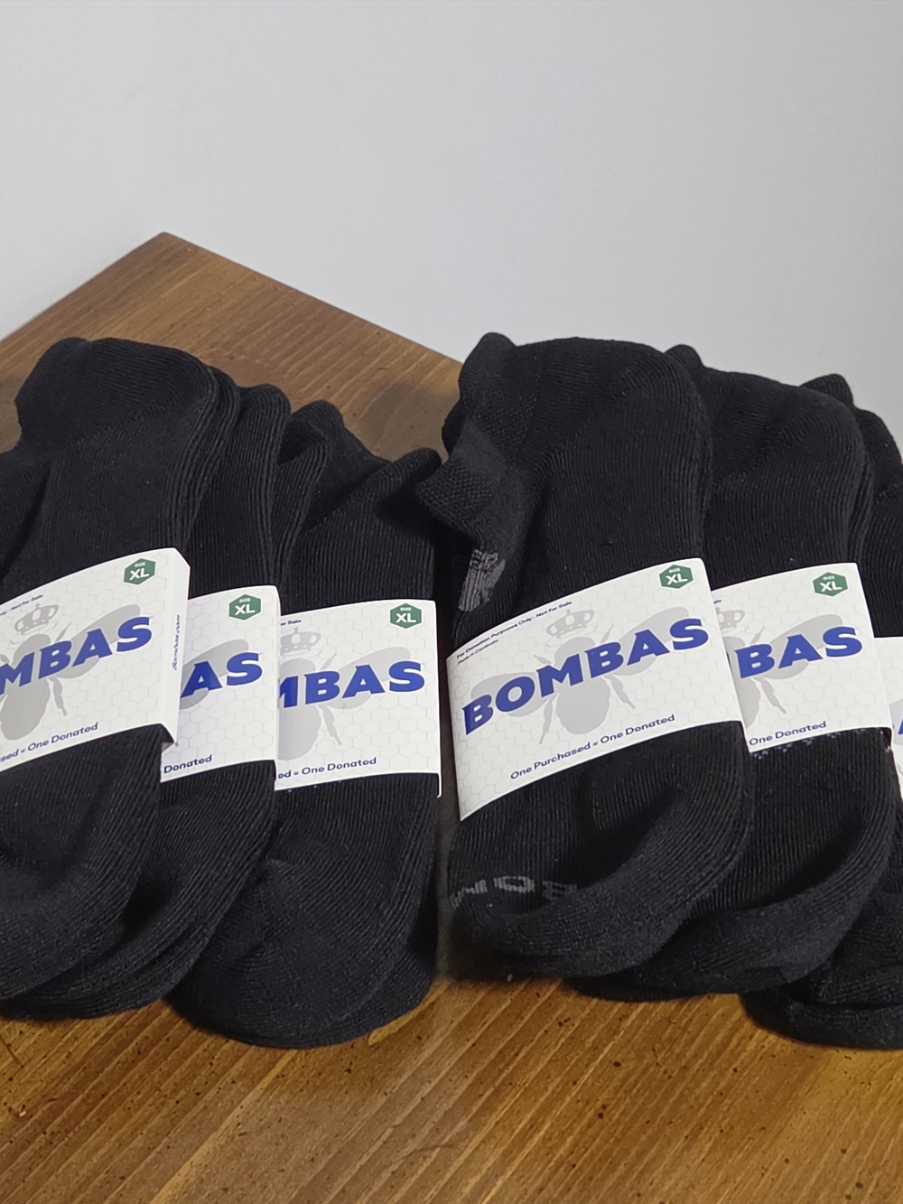 Bombas Men's Black Ankle Socks - 6 Pair Size Xl